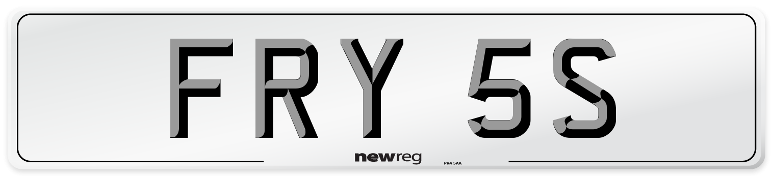 FRY 5S Number Plate from New Reg